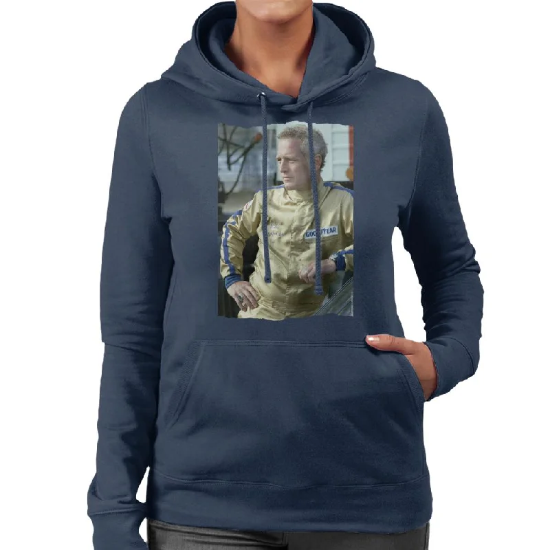 TV Times Paul Newman Race Suit 1974 Women's Hooded Sweatshirt Hoodie with Cuffed Sleeves Snug Secure TV Times Paul Newman Race Suit 1974 Women's Hooded Sweatshirt Hoodie with Cuffed Sleeves Snug Secure