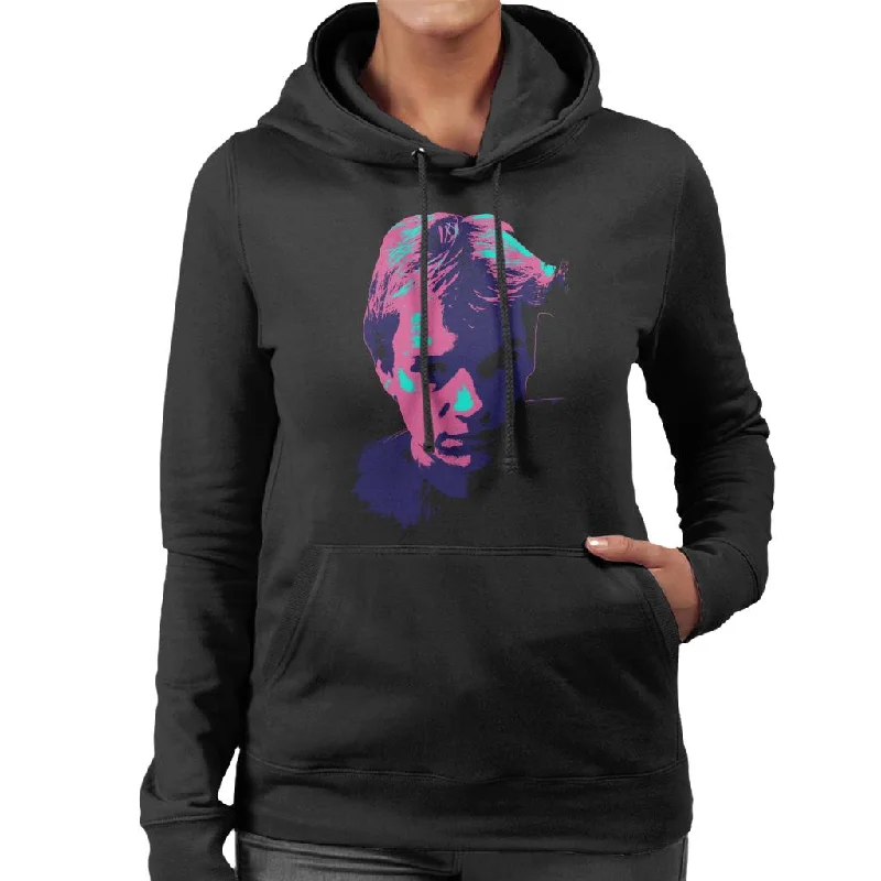 TV Times Portrait Of Musician Sting Pop Art Stylised Women's Hooded Sweatshirt