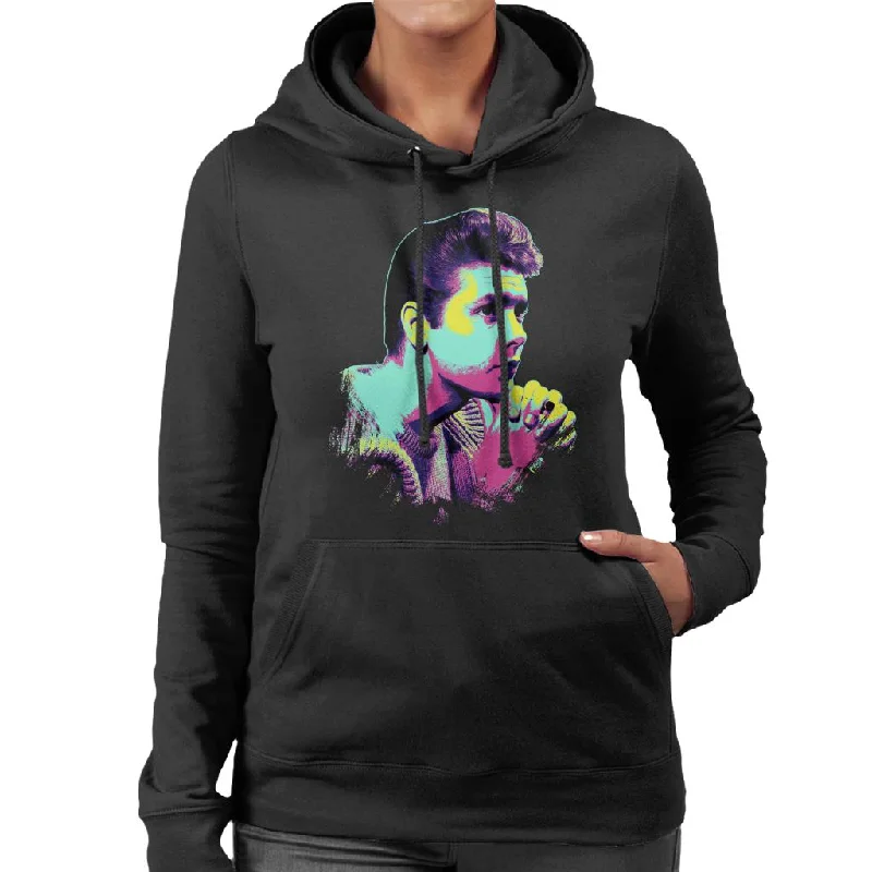 TV Times Singer Cliff Richard Pop Art Stylised Women's Hooded Sweatshirt