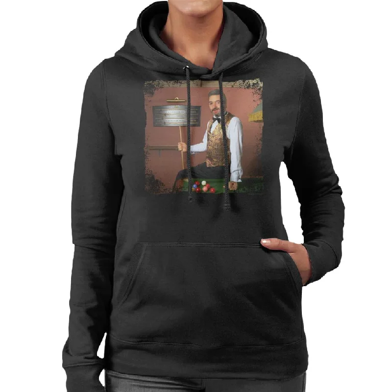 TV Times Snooker Player John Virgo From The Big Break Women's Hooded Sweatshirt Hoodie with Hem Applique Textured Unique TV Times Snooker Player John Virgo From The Big Break Women's Hooded Sweatshirt Hoodie with Hem Applique Textured Unique