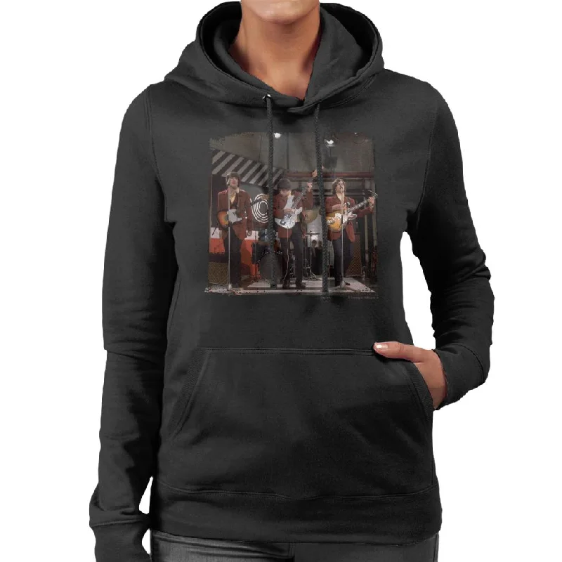 TV Times The Kinks At Ready Steady Go Women's Hooded Sweatshirt Hoodie with Raw Hem Edgy Unfinished TV Times The Kinks At Ready Steady Go Women's Hooded Sweatshirt Hoodie with Raw Hem Edgy Unfinished