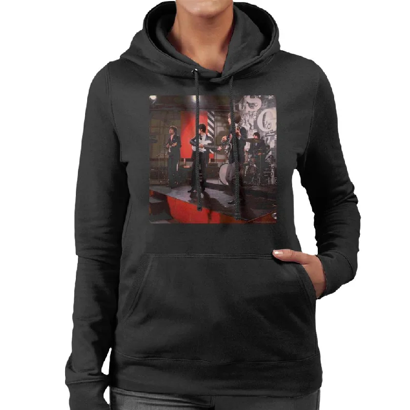 TV Times The Kinks Live Ready Steady Go Women's Hooded Sweatshirt Hoodie with Distressed Vintage Worn TV Times The Kinks Live Ready Steady Go Women's Hooded Sweatshirt Hoodie with Distressed Vintage Worn
