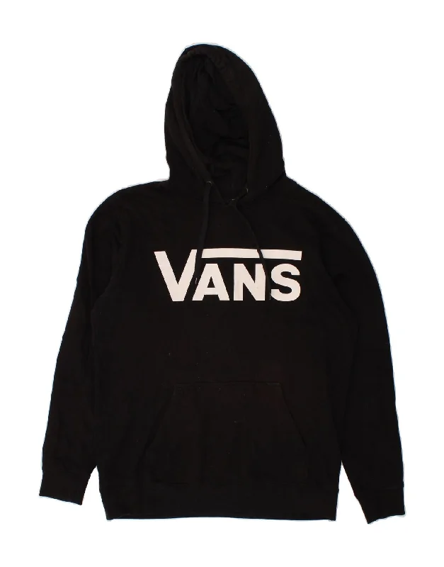 VANS Mens Graphic Hoodie Jumper Small Black Cotton Hoodie with Raglan Sleeves Sporty Comfortable VANS Mens Graphic Hoodie Jumper Small Black Cotton Hoodie with Raglan Sleeves Sporty Comfortable