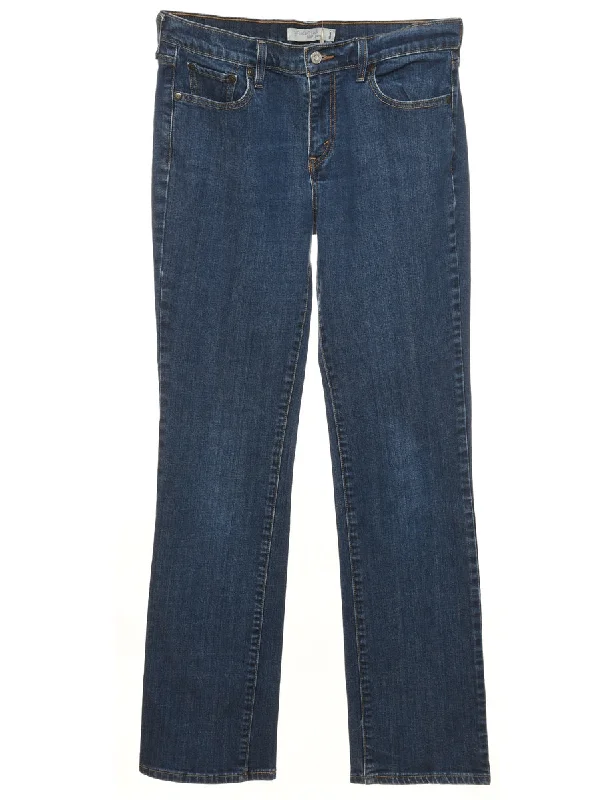 505's Fit Levi's Dark Wash Jeans - W32 L32 Elegant Tapered Leg Denim