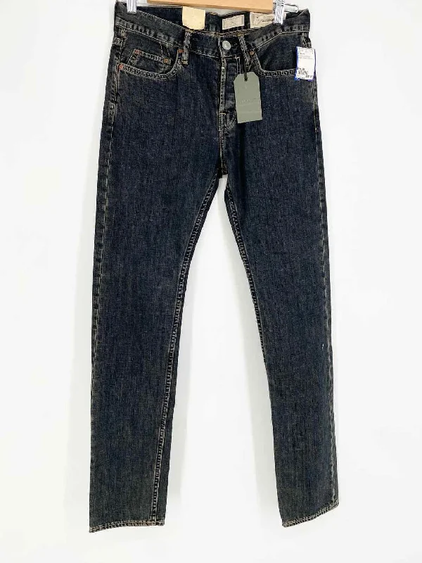 ALLSAINTS Women's Gray/Blue Straight Cotton Button Fly Size 28 Jeans Fashionable Slouchy Fit Jeans ALLSAINTS Women's Gray/Blue Straight Cotton Button Fly Size 28 Jeans Fashionable Slouchy Fit Jeans