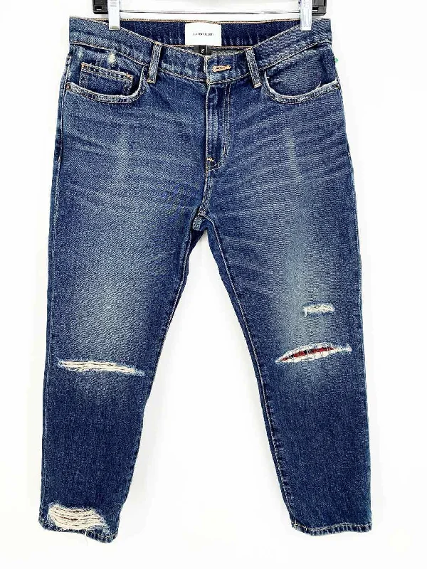 Current / Elliott Women's Blue Straight Distressed boyfriend Size 27/4 Jeans Comfortable Flare Leg Jeans Current / Elliott Women's Blue Straight Distressed boyfriend Size 27/4 Jeans Comfortable Flare Leg Jeans