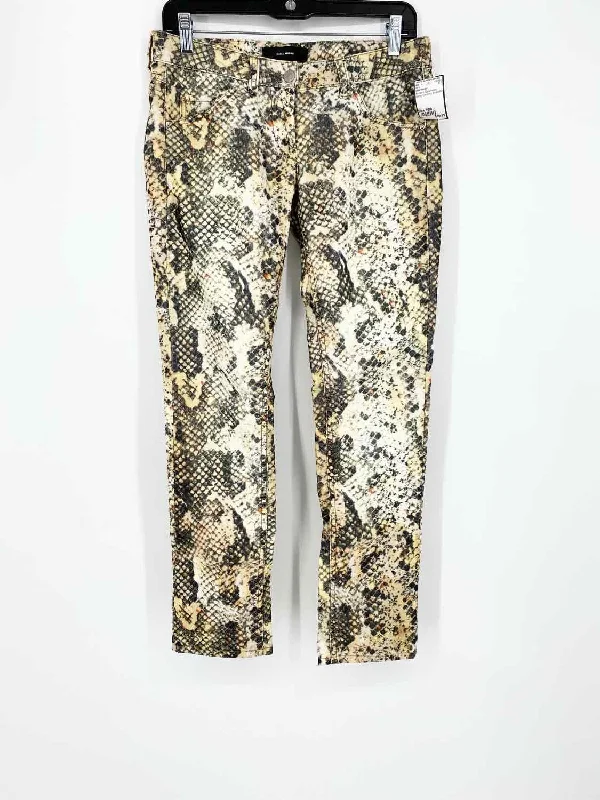 Isabel Marant Women's Black/Yellow Skinny Corduroy Snake Print Size 36/0 Jeans Chic Dark-Wash Skinny Jeans Isabel Marant Women's Black/Yellow Skinny Corduroy Snake Print Size 36/0 Jeans Chic Dark-Wash Skinny Jeans