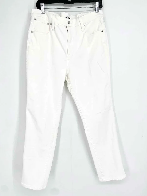 J Crew Women's White Straight Size 31/12 Jeans