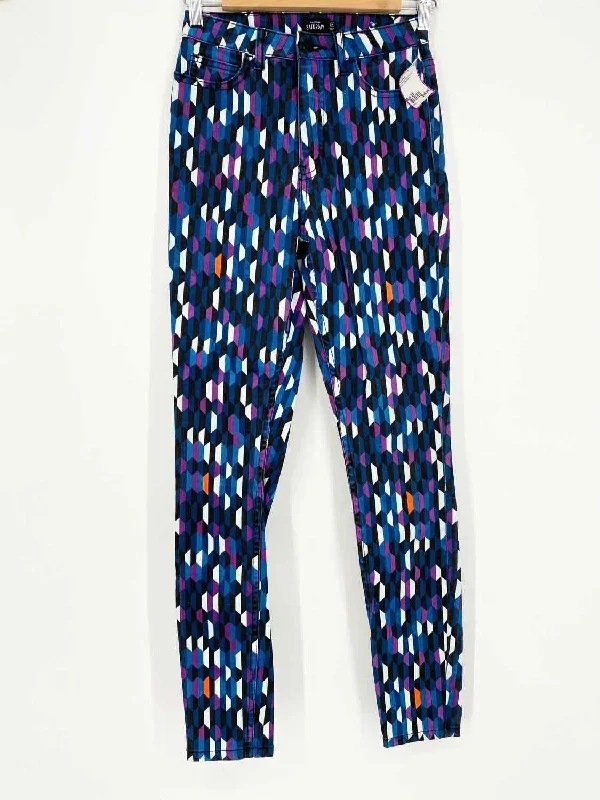 Kate Spade Women's Blue/Purple Skinny Geometric Size 26 Jeans Elegant Wide-Leg Jeans Kate Spade Women's Blue/Purple Skinny Geometric Size 26 Jeans Elegant Wide-Leg Jeans