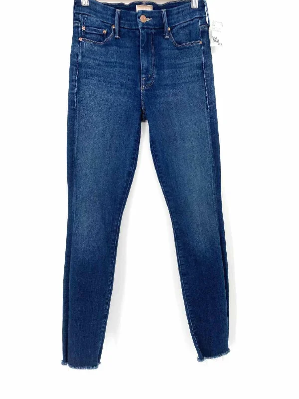 Mother The Looker Ankle Fray Women's Blue Skinny Denim Size 25 Jeans Stylish Acid-Wash Jeans Mother The Looker Ankle Fray Women's Blue Skinny Denim Size 25 Jeans Stylish Acid-Wash Jeans