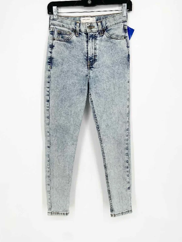 Topshop Women's Blue Skinny Cotton Acid Wash Size 26 Jeans Stylish High-Waist Skinny Denim Topshop Women's Blue Skinny Cotton Acid Wash Size 26 Jeans Stylish High-Waist Skinny Denim