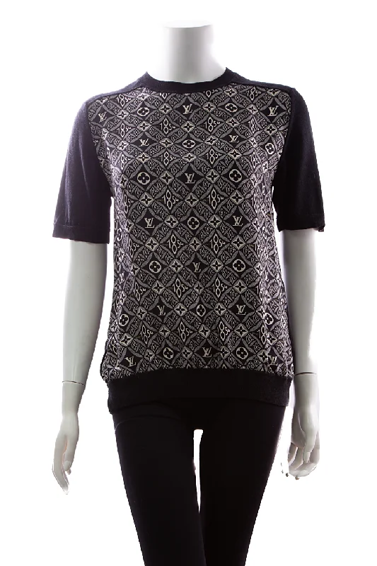 Since 1854 Silk Short Sleeve Sweater - Size M Mesh Fabric Canvas Fabric Denim Fabric Since 1854 Silk Short Sleeve Sweater - Size M Mesh Fabric Canvas Fabric Denim Fabric