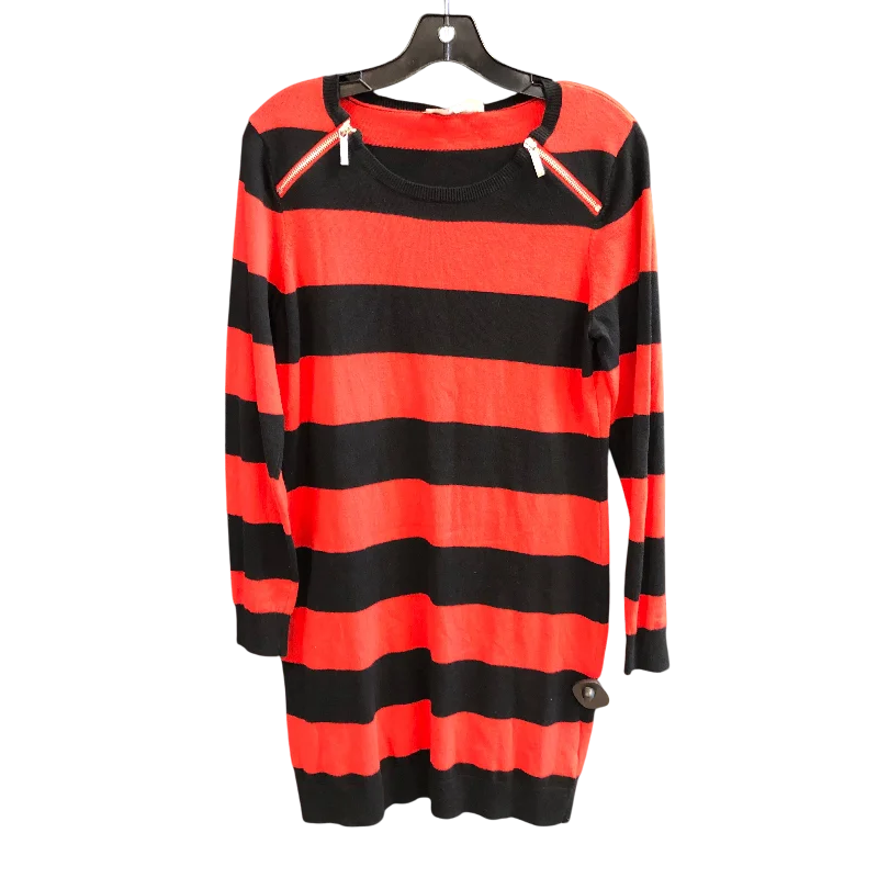 Dress Sweater By Michael By Michael Kors In Black & Red, Size: L Turtle Neck Boat Neck Asymmetrical Neck Dress Sweater By Michael By Michael Kors In Black & Red, Size: L Turtle Neck Boat Neck Asymmetrical Neck