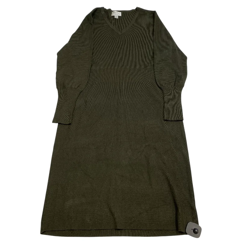 Dress Sweater By Whisper Knit By Louis Dellolio In Green, Size: M Toggled Drawstring Belted Dress Sweater By Whisper Knit By Louis Dellolio In Green, Size: M Toggled Drawstring Belted