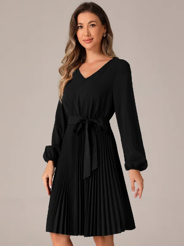 Tie Waist V Neck Long Sleeve A-Line Pleated Midi Sweater Dress Rayon Fabric Velvet Fabric Corduroy Fabric Tie Waist V Neck Long Sleeve A-Line Pleated Midi Sweater Dress Rayon Fabric Velvet Fabric Corduroy Fabric