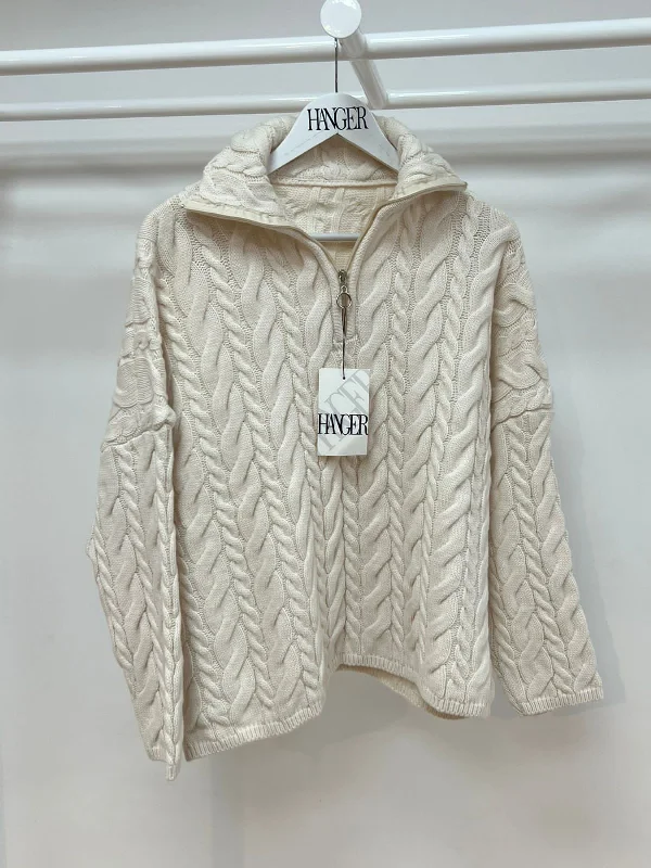 Zip Sweater TK231078 Glossy Satin Silk